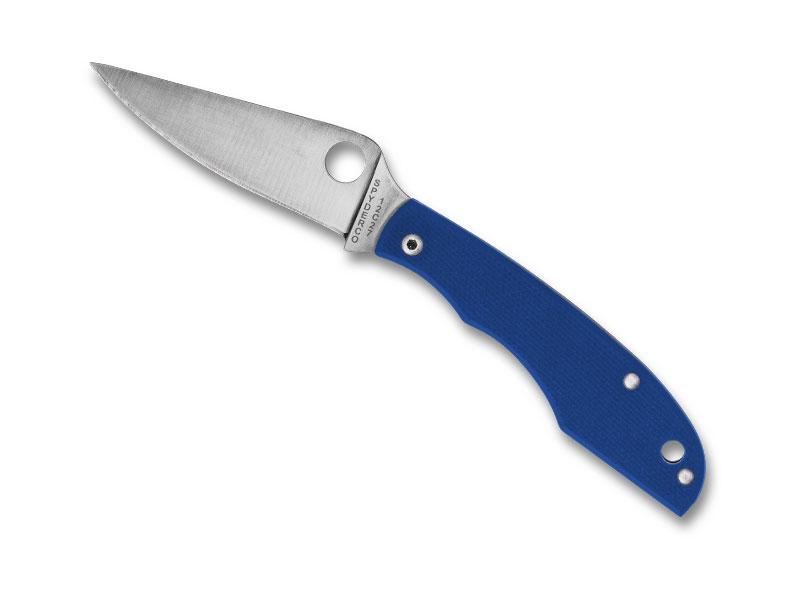 Couteau Spyderco grasshopper - manche G100 bleu