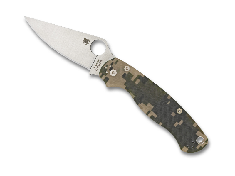 Couteau Spyderco Para Military 2 Camo - manche 12 cm G10 camouflé