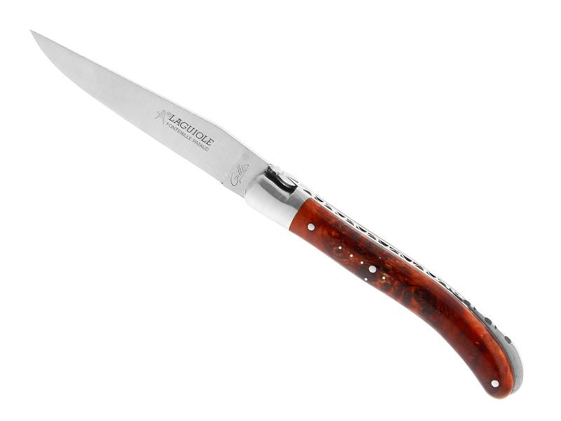 Couteau Laguiole Fontenille Pataud Gilles Pocket - manche 10 cm loupe de peuplier
