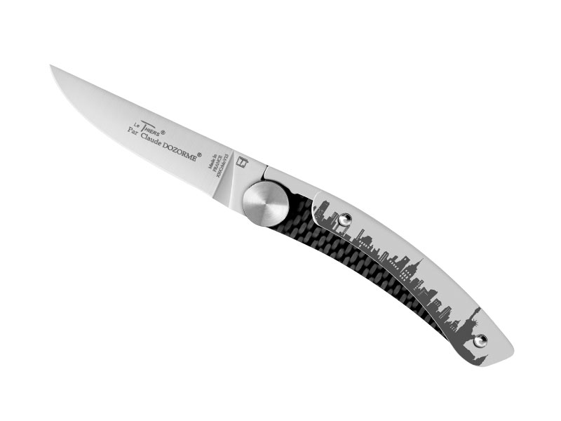 Couteau Le Thiers® Jero par C. Dozorme - manche 10,5 cm gravure New-York
