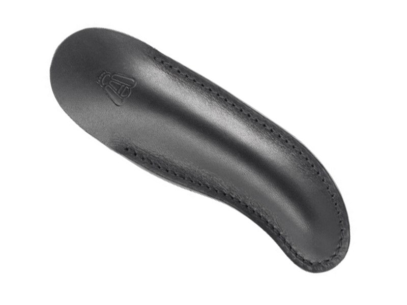Pochette cuir noir Max Capdebarthes, marquage abeille, pour Laguiole tous modèles de 10/11 cm