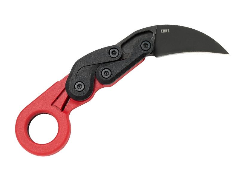 Couteau CRKT Provoke - manche grivory 12,5 cm rouge