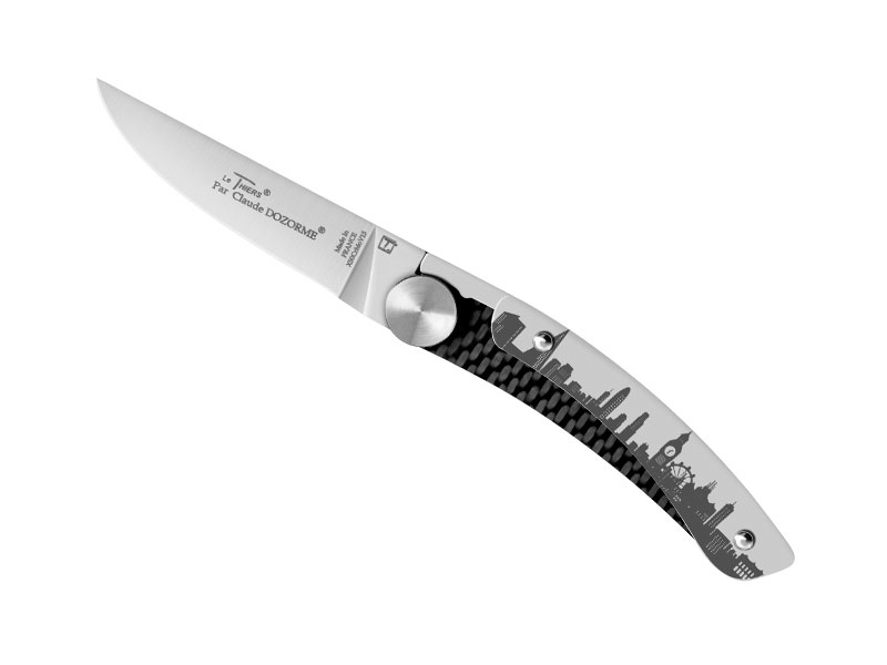 Couteau Le Thiers® Jero par C. Dozorme - manche 10,5 cm inox gravure Londres