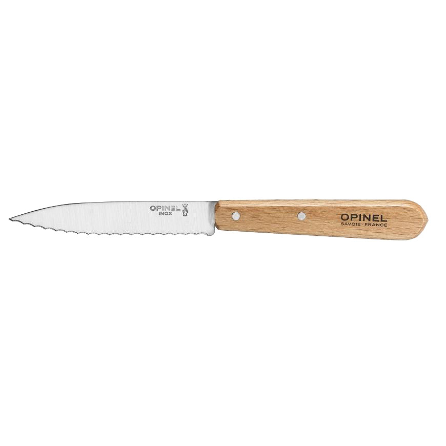 Couteau Opinel cranté  n°113 - Manche hêtre naturel