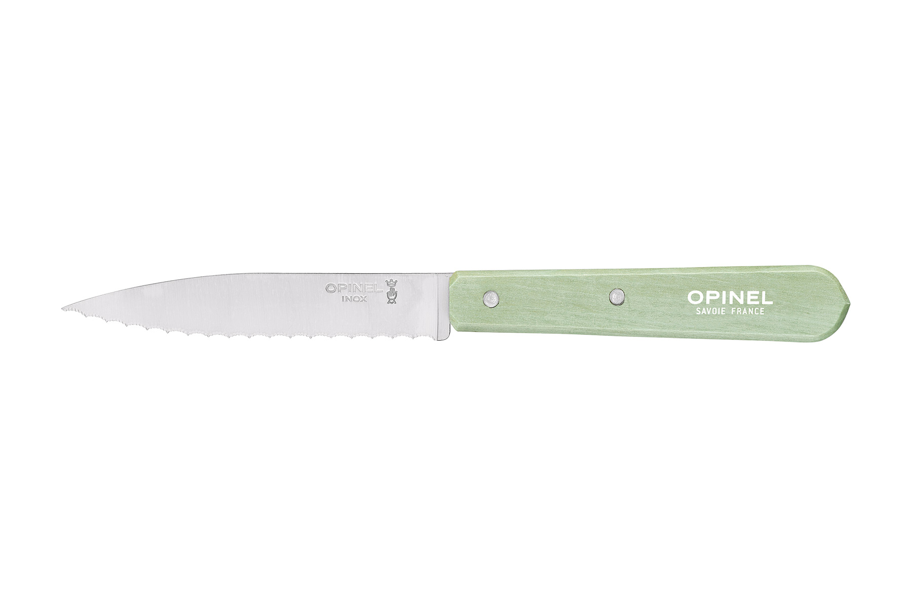 Couteau Opinel cranté N°113 - Coloris sauge