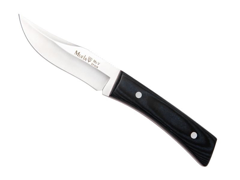 Poignard Muela Bowie  lame 8 cm - manche micarta bleu