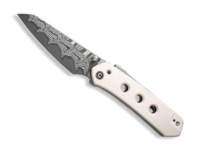 Couteau Civivi Vision FG G10 Damas - manche 11.5 cm micarta ivoire