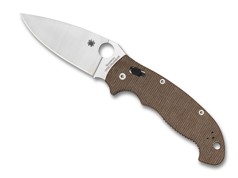 Couteau Spyderco Manix 2 XL -  manche 13 cm micarta brun