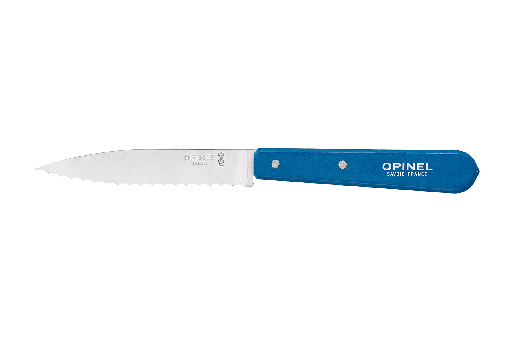 Couteau Opinel cranté N°113 - Coloris bleu