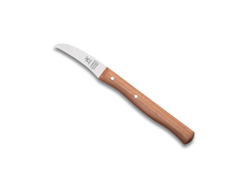Couteau bec d'oiseau Windmühlenmesser 6 cm carbone - manche cerisier