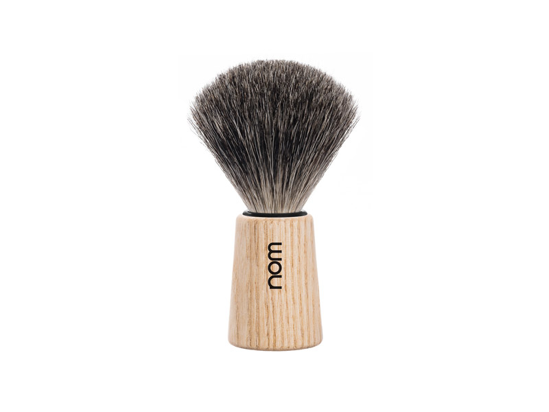Blaireau NOM Theo, pur noir (pure badger), monture frêne naturel