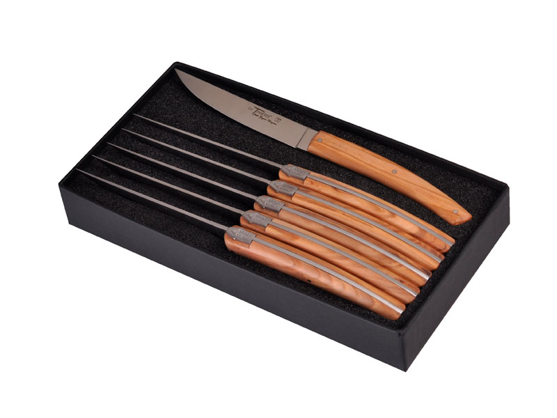 Coffret de 6 couteaux de table Goyon-Chazeau Le Thiers Pirou Brasserie - olivier