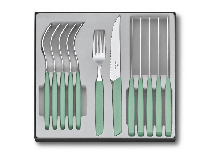 Ménagère 12 pièces Victorinox Swiss Modern - vert pastel