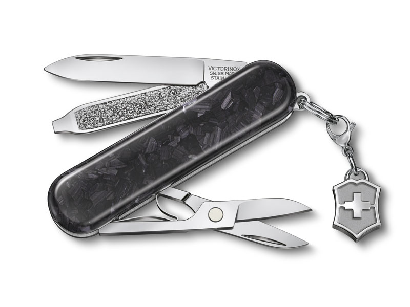 Mini couteau suisse Victorinox Classic SD Brilliant - fibre de carbone