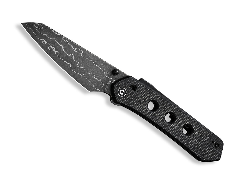 Couteau Civivi Vision FG Damas - manche 11.5 cm micarta noir