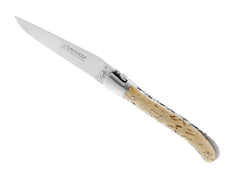 Couteau Laguiole Gilles Fontenille Pataud Nature- manche 12 cm bouleau