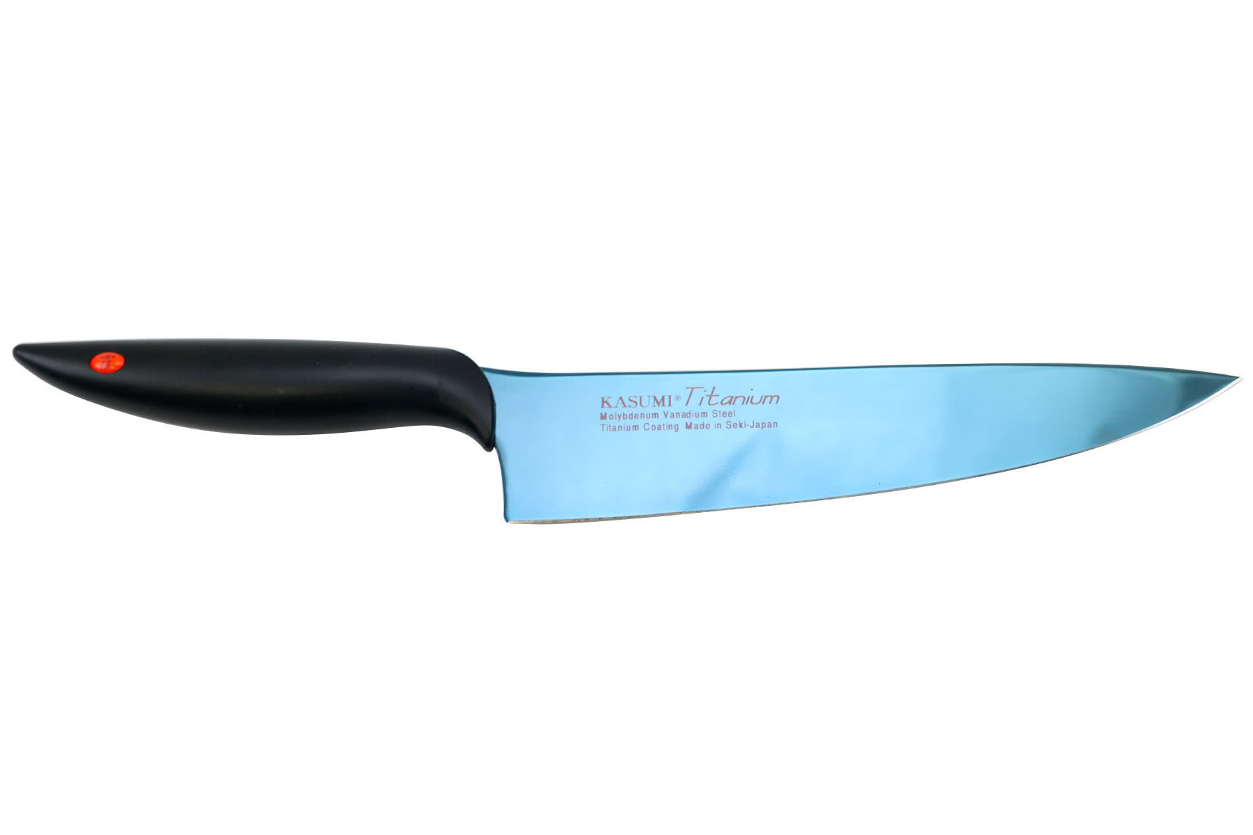 Couteau japonais Kasumi Titanium bleu - Couteau de chef 20 cm