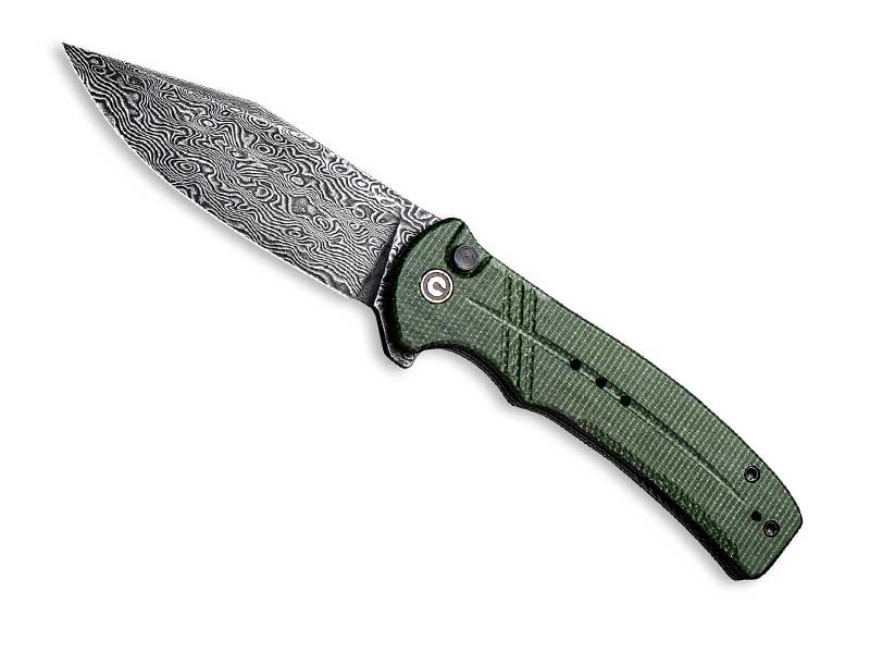 Couteau Civivi Cogent damas - manche 11 cm micarta vert