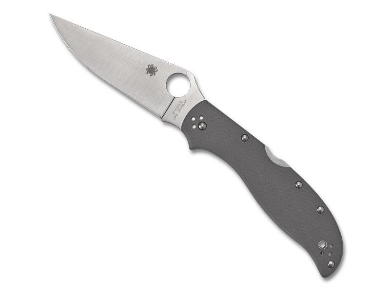 Couteau Spyderco Strecht 2 XL - manche 12,5 cm G10 gris