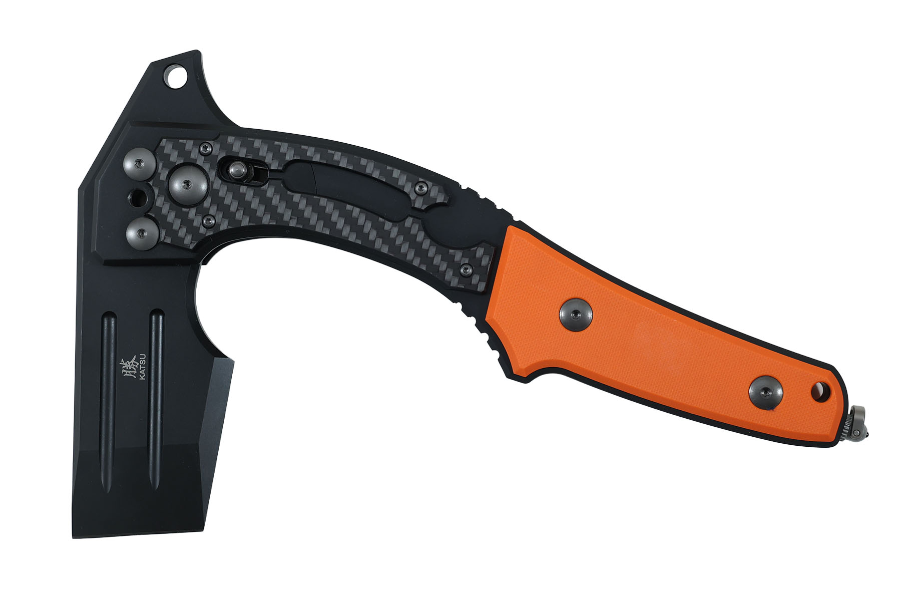 Hache pliante Katsu - FA01 G10 orange et fibre de carbone