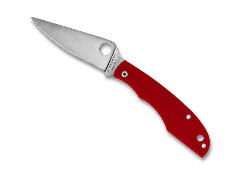 Couteau Spyderco grasshopper - manche G10 rouge