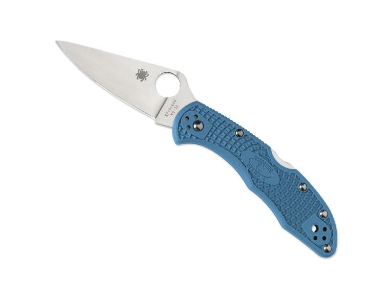 Couteau Spyderco Delica 4, - manche 11 cm nylon/fibre de verre bleu