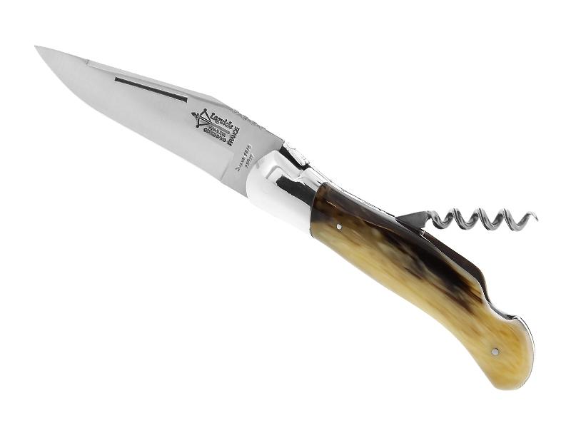 Couteau l'Arbalète Laguiole G.David Grande nature - manche façon corne blonde