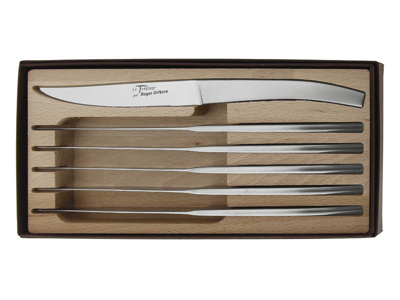 Coffret 6 couteaux Le Thiers inox microbillé
