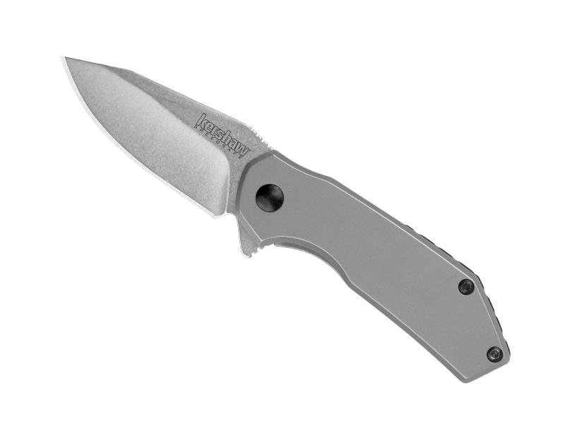 Couteau Kershaw Valve - manche 8,5 cm acier inox satiné, entretoise nylon/fibre de verre noir