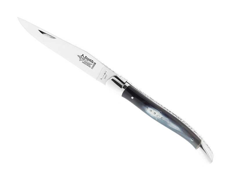 Couteau Laguiole G. David 2 mitres inox - manche 11 cm corne