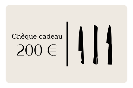 Chèque cadeau Coutellerie Bourly 200€