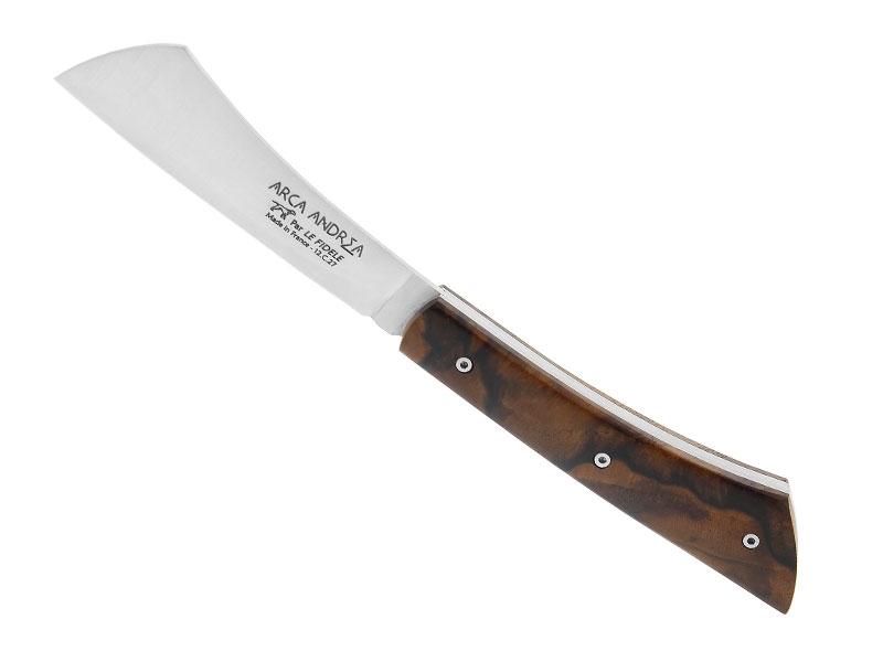 Couteau Le Fidèle Arca Andrea - plein manche 10,5 cm noyer