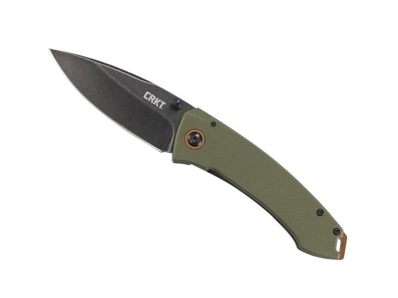 Couteau CRKT Tuna - manche 11.5 cm G10 vert recto/acier verso