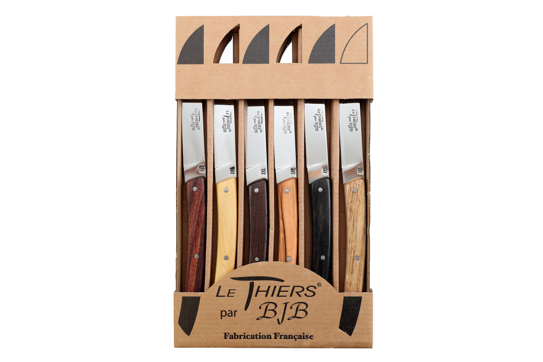 Coffret de 6 couteaux Le Thiers par BJB - modèle Le thiers multi bois