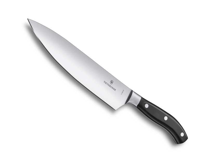 Couteau chef/cuisine forgé Victorinox Grand Maître, lame 22 cm - manche POM noir