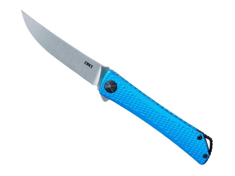 Couteau CRKT Kalibi - manche 10 cm aluminium bleu