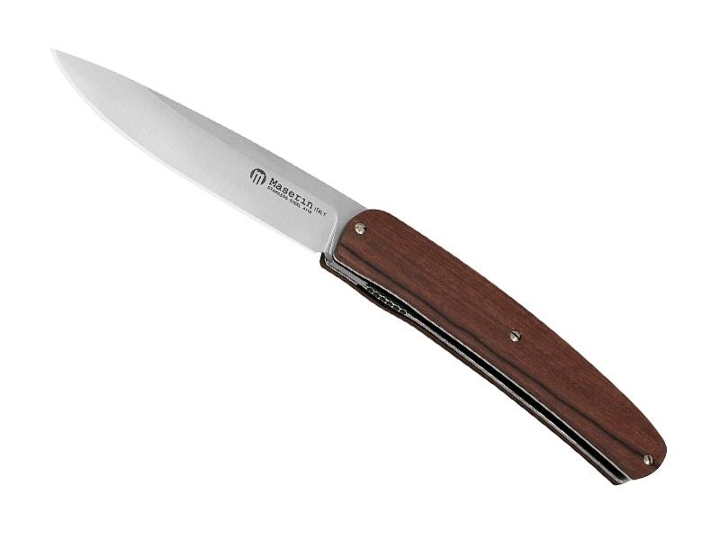 Couteau Maserin Mini Gourmet - manche 10 cm hêtre marron