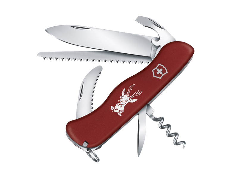 Couteau multifonctions Victorinox Hunter rouge - manche 111 mm rouge