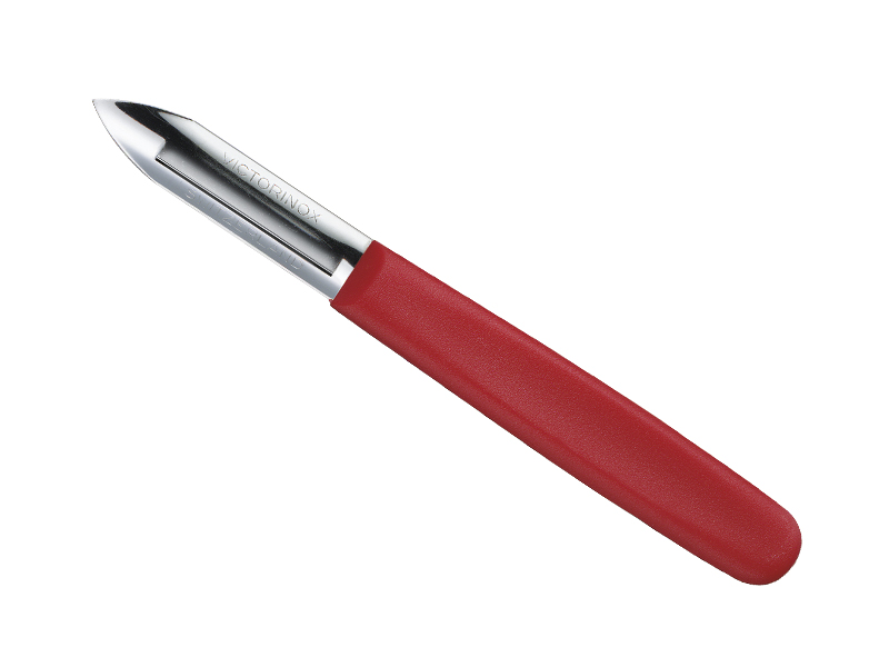 Eplucheur Victorinox, une fente, manche rouge