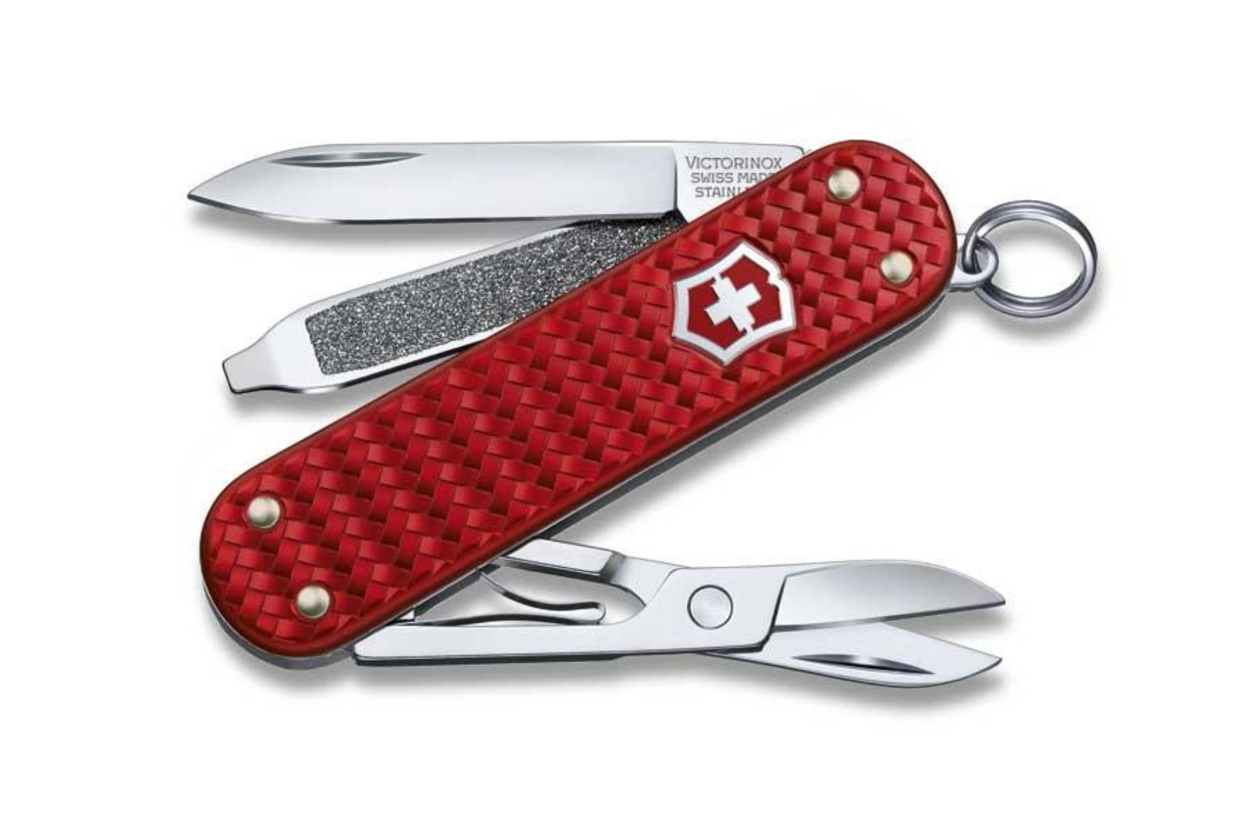 Mini couteau suisse Victorinox Classic SD Precious Alox Iconic Red