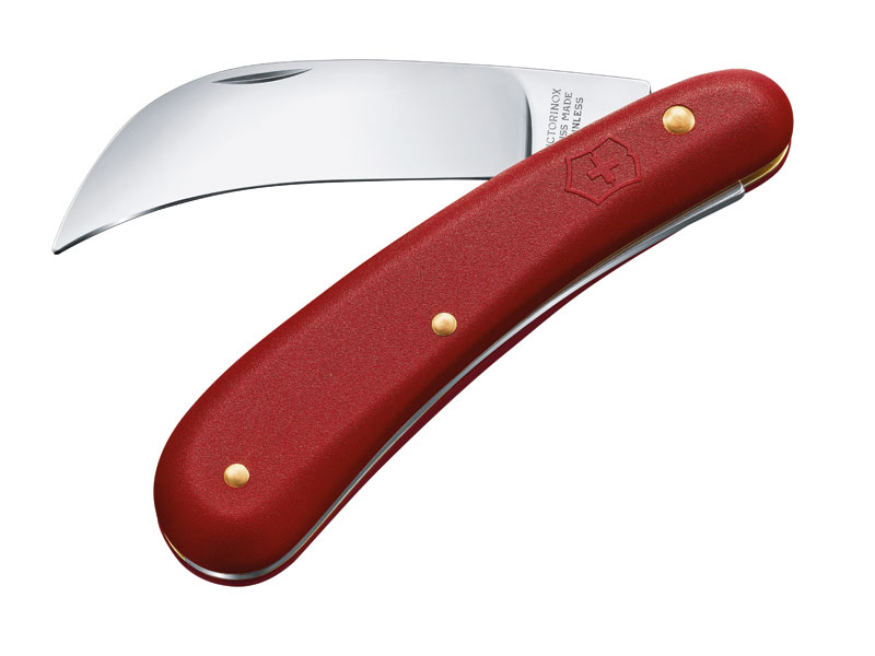 Serpette fermante Victorinox, lame large, manche 11 cm nylon rouge