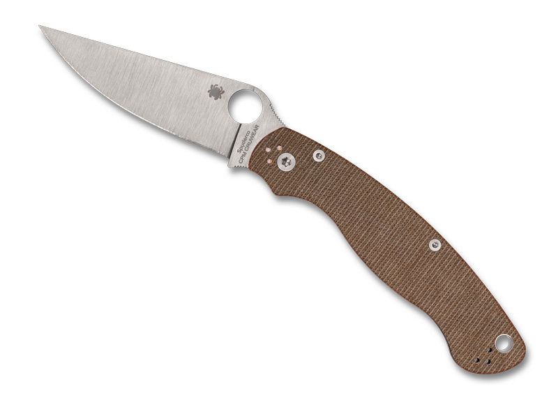 Couteau Spyderco Military 2 - manche 14 cm micarta brun