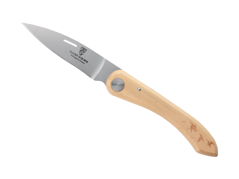 Couteau C. Dozorme Le Capucin - manche 12.5 cm buis décor bécasses