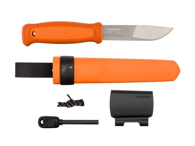 Poignard Morakniv Kansbol - lame 11 cm inox -  manche orange + étui et kit de survie