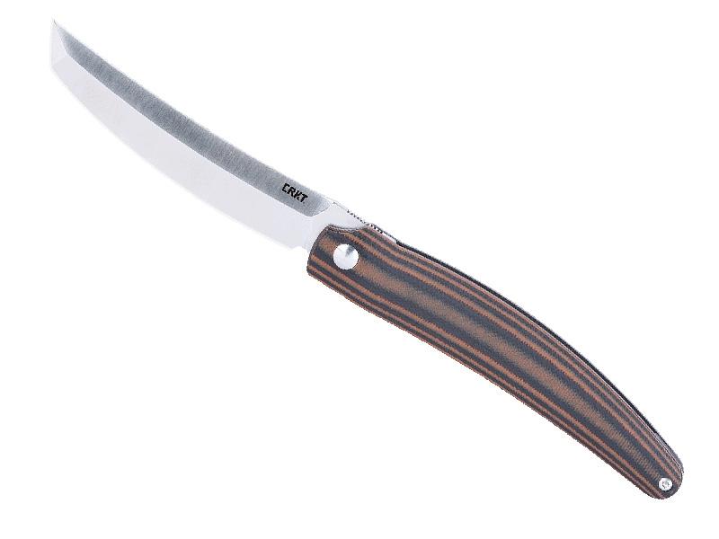 Couteau CRKT Ancestor - manche 12 cm G10 noir/marron