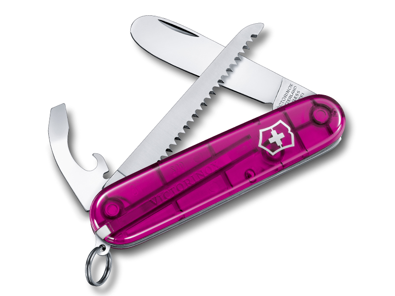 Couteau Victorinox " My First Victorinox" + scie - Manche 84 m rose