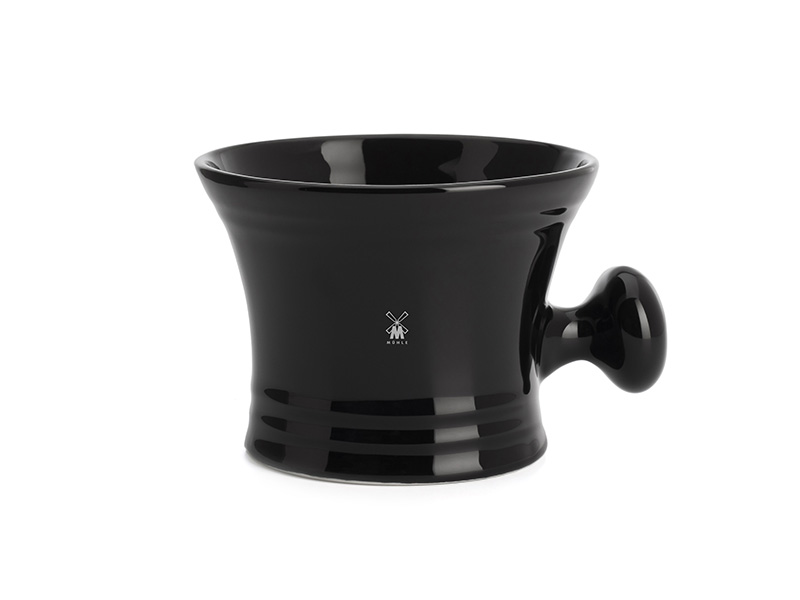 Bol à raser Mühle avec poignée, porcelaine noire