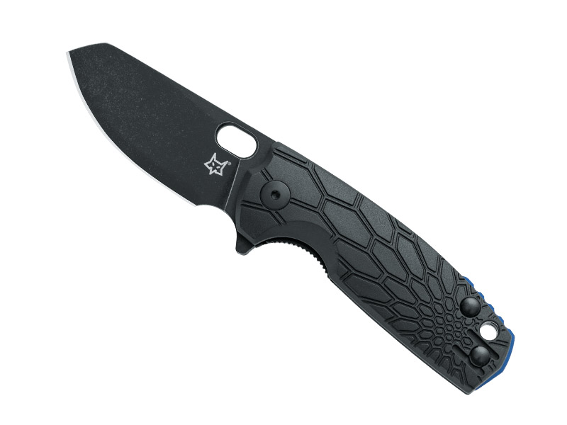 Couteau Fox Baby Core blackwash - manche 8,5 cm noir