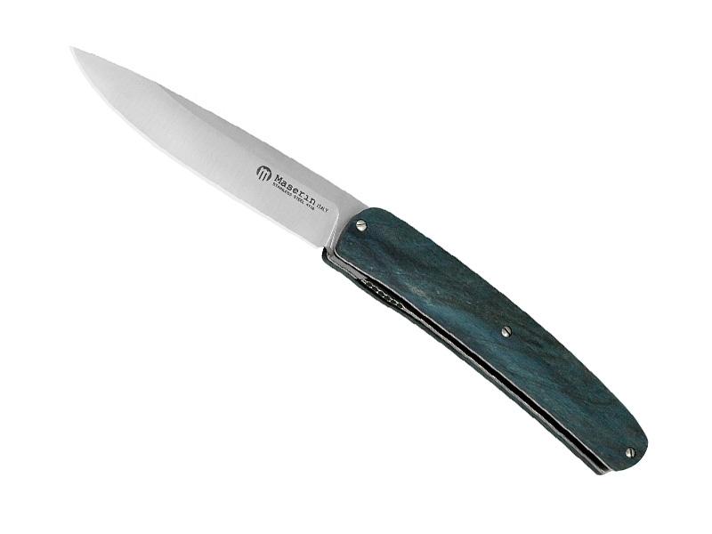 Couteau Maserin Mini Gourmet - manche 10 cm hêtre bleu