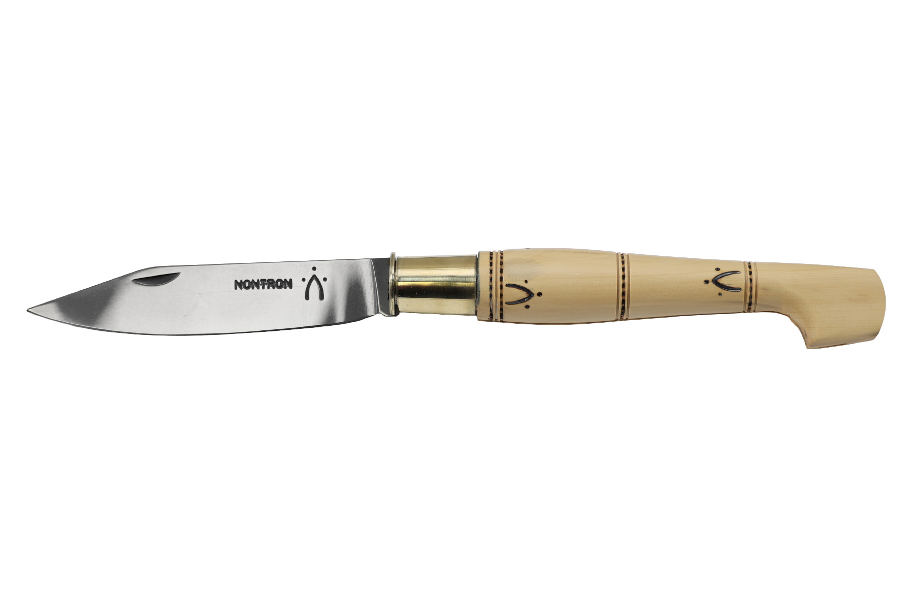 Couteau Nontron n°30, manche sabot 13,5 cm - Buis